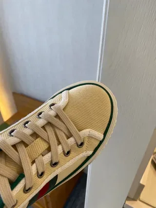 Gucci Tennis 1977 Off-White and Green Lifestyle Sneakers 9