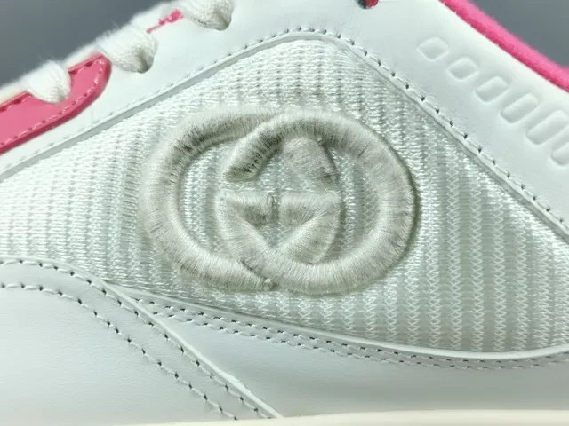 Gucci Tennis 1977 White and Pink Lifestyle Sneakers 8