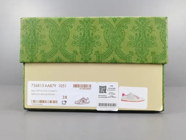 Gucci Tennis 1977 White and Pink Lifestyle Sneakers 11