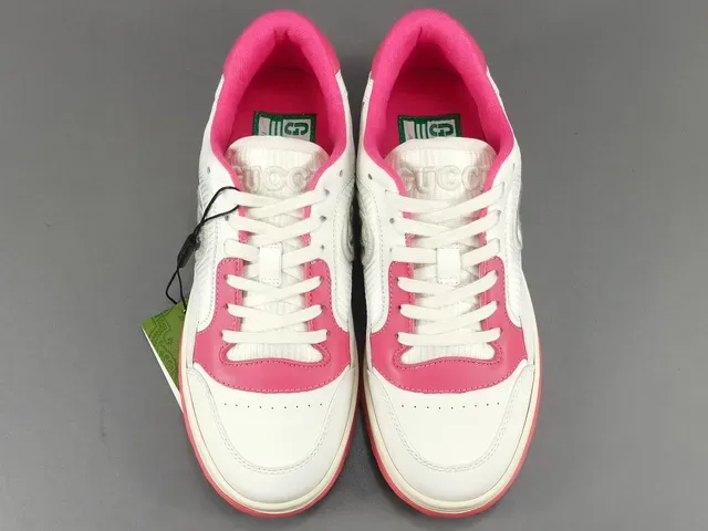 Gucci Tennis 1977 White and Pink Lifestyle Sneakers 16