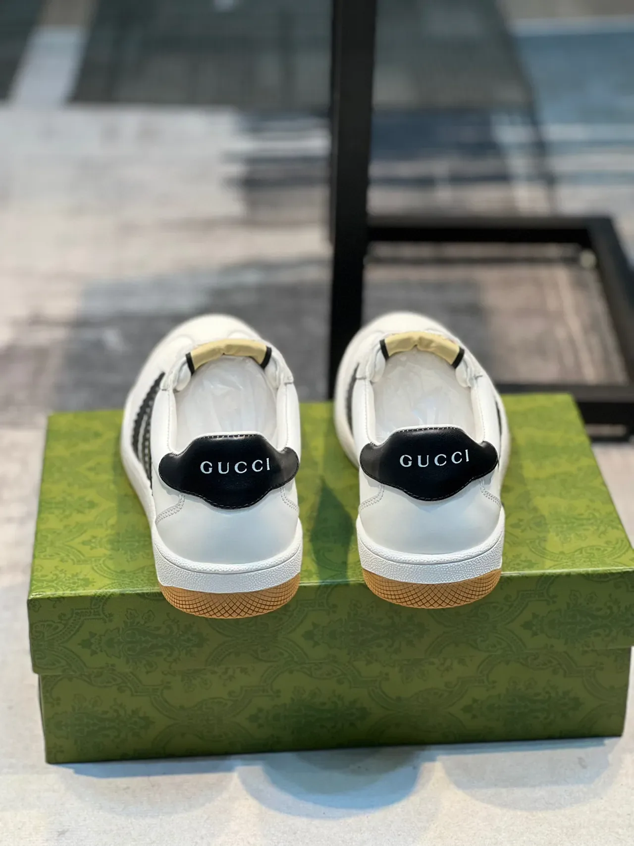 Gucci Tennis 1977 White Black Gum Lifestyle Sneakers 2