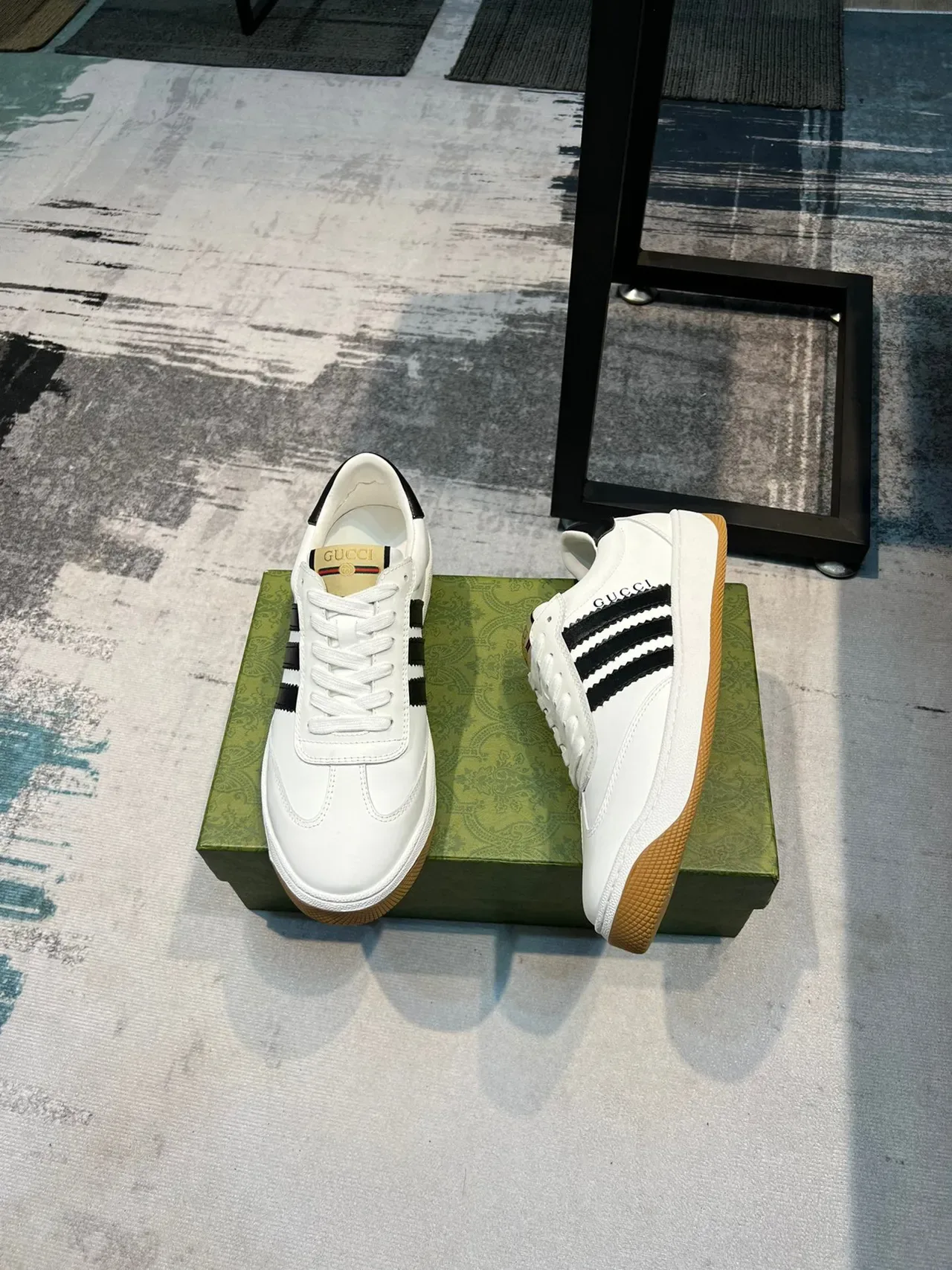 Gucci Tennis 1977 White Black Gum Lifestyle Sneakers 4