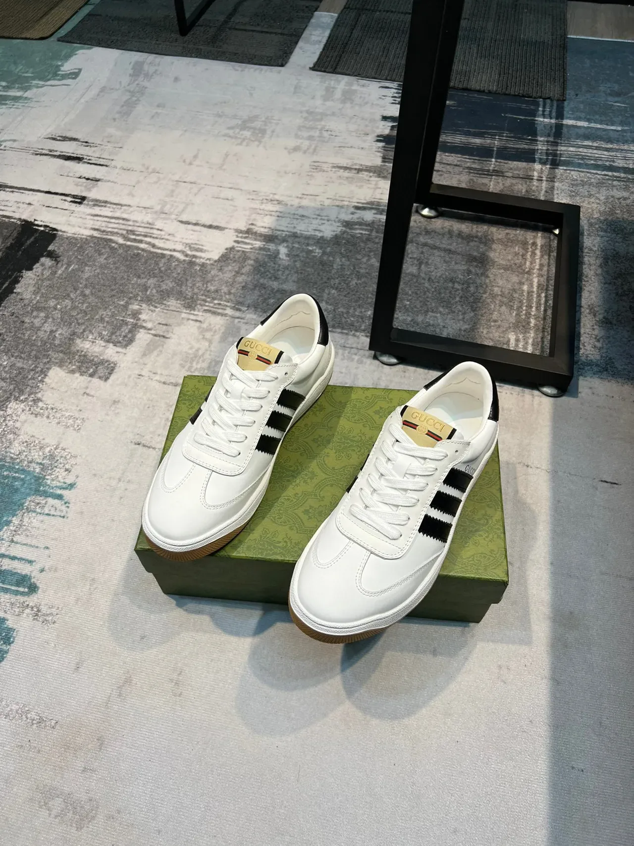 Gucci Tennis 1977 White Black Gum Lifestyle Sneakers 5