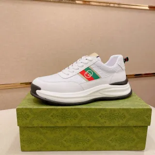 Gucci Tennis 1977 White Red Green Web Stripe Lifestyle Sneakers