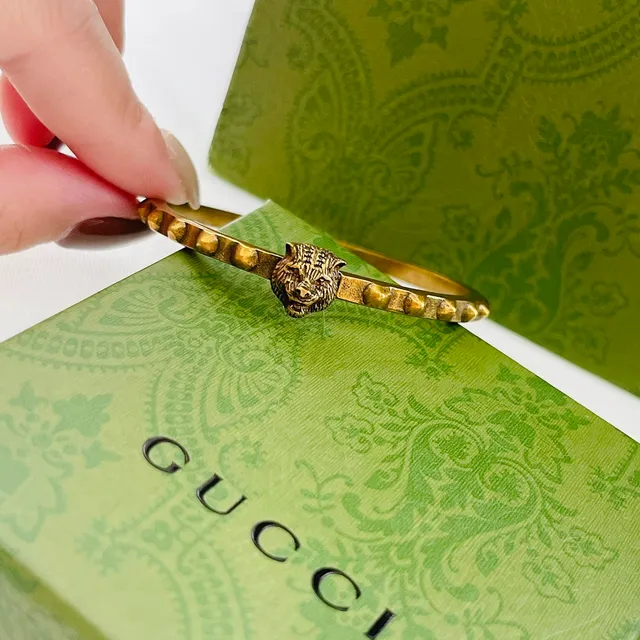 Gucci Bracelet Tête de tigre or antiqué 7