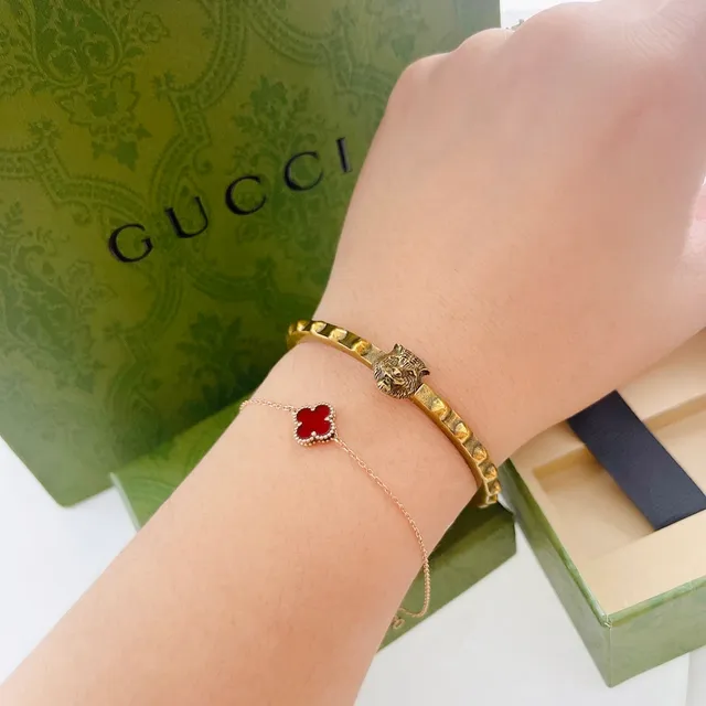 Gucci Bracelet Tête de tigre or antiqué 8