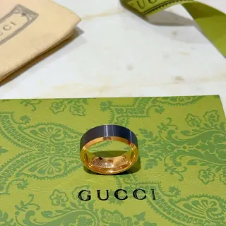 Gucci حلقة ثنائية اللون مصقولة نطاق واسع