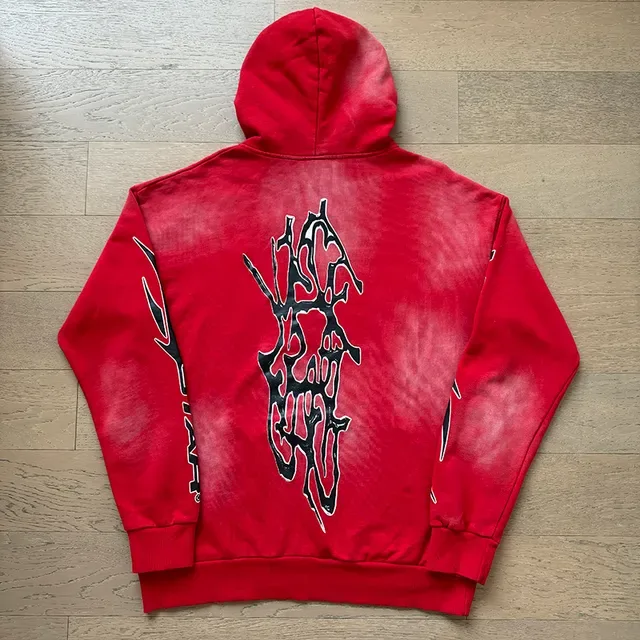 Hellstar Acid-Wash Red Graphic Tracksuit 4