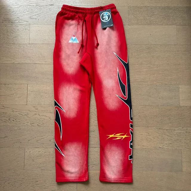 Hellstar Acid-Wash Red Graphic Tracksuit 5