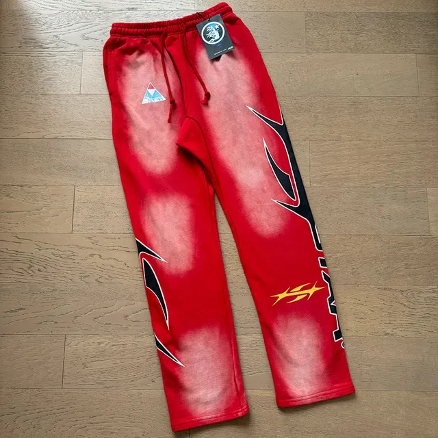 Hellstar Acid-Wash Red Graphic Tracksuit 6