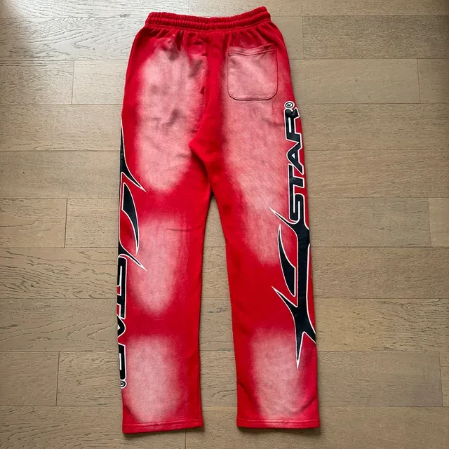 Hellstar Acid-Wash Red Graphic Tracksuit 7