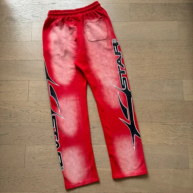 Hellstar Acid-Wash Red Graphic Tracksuit 8