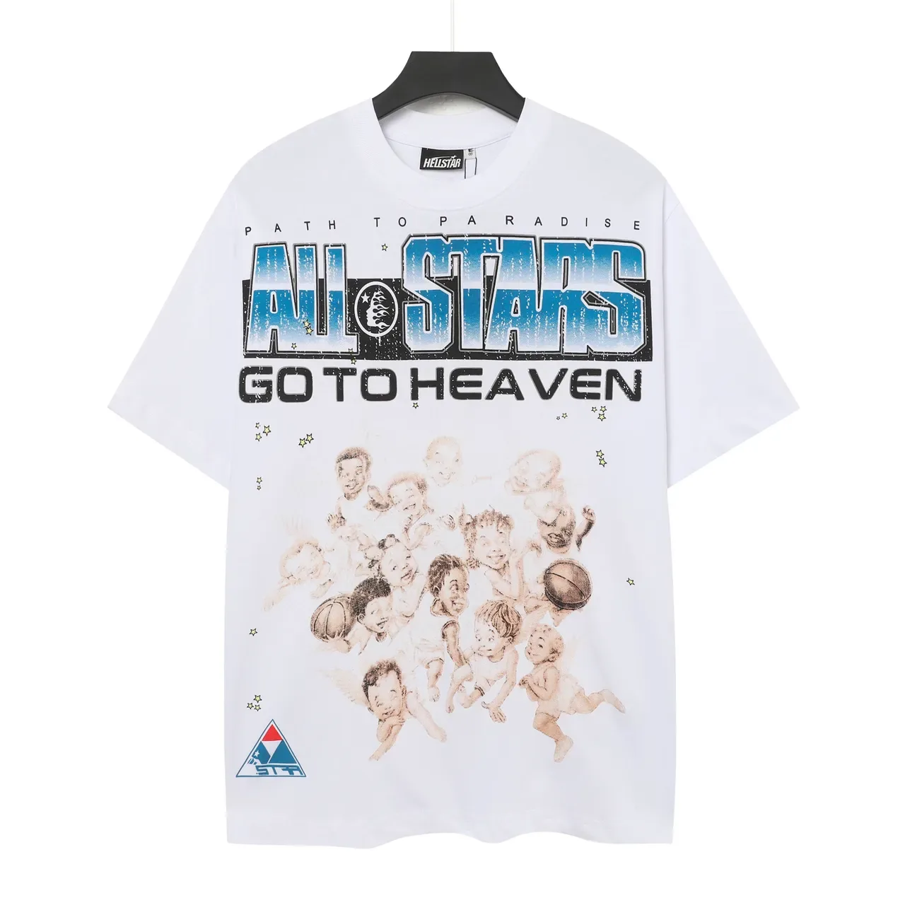 Hellstar All Stars Go To Heaven Graphic Print White T-Shirt 2