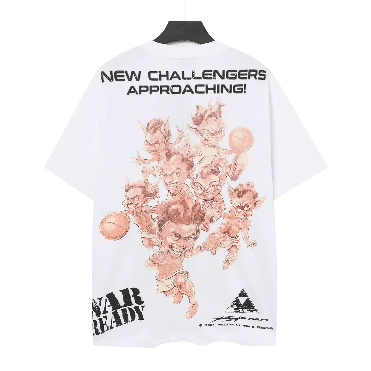 Hellstar All Stars Go To Heaven Graphic Print White T-Shirt 3