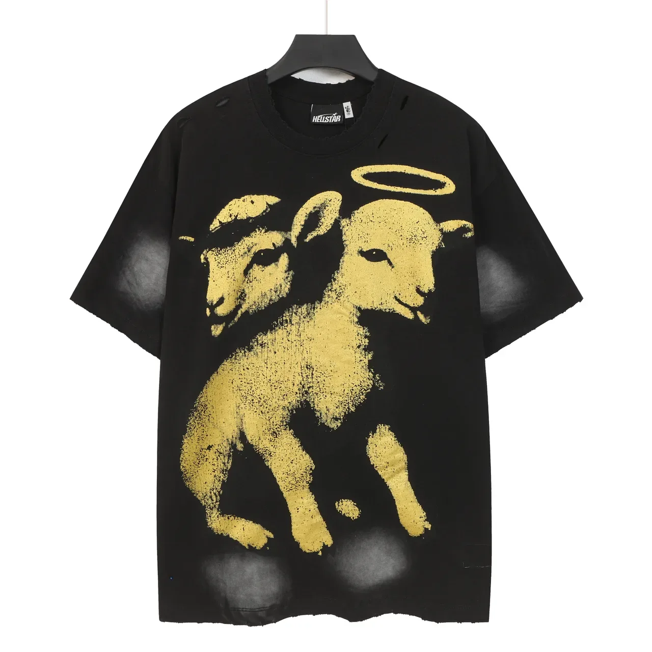 Hellstar Distressed Oversized Graphic Lamb T-Shirt 3
