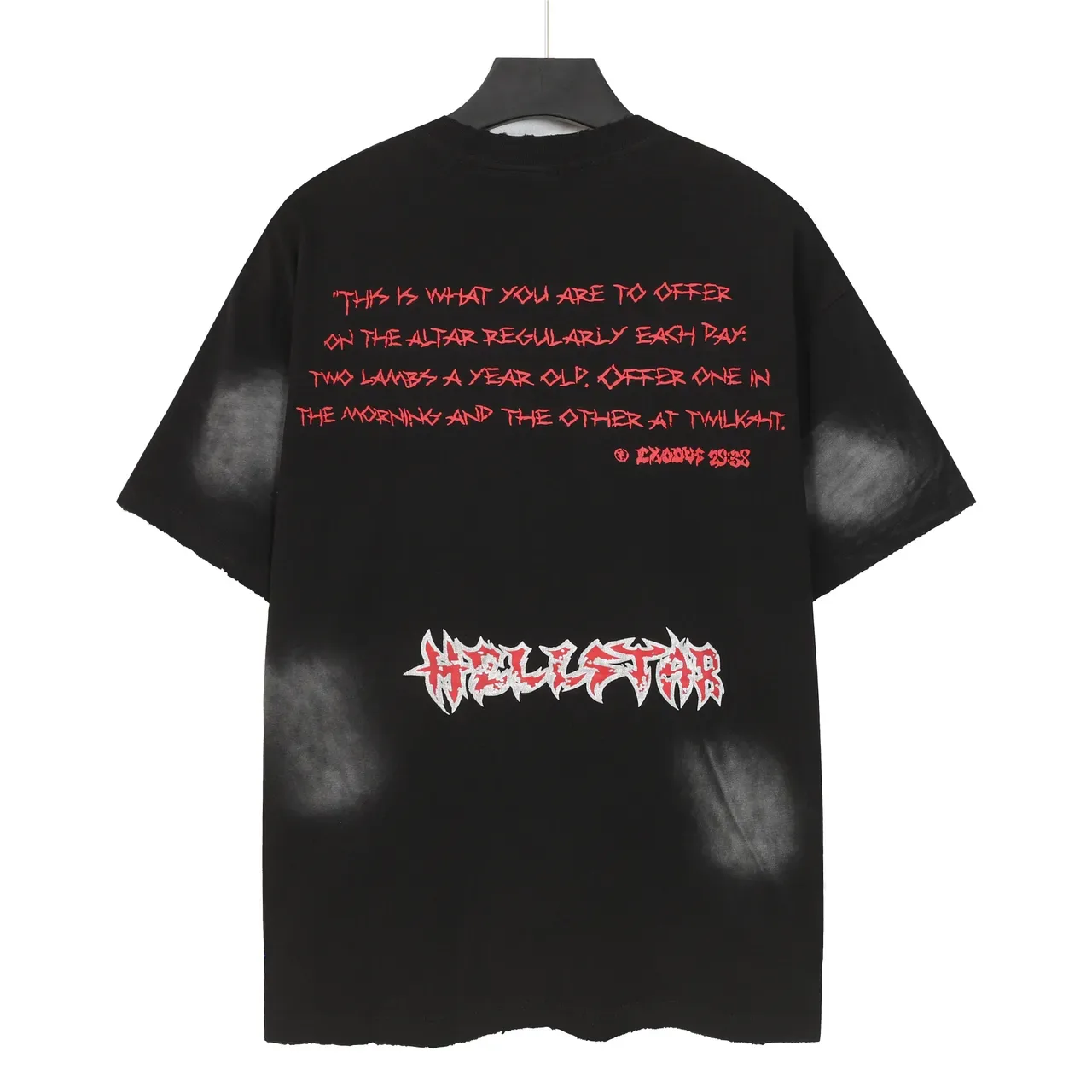 Hellstar Distressed Oversized Graphic Lamb T-Shirt 4