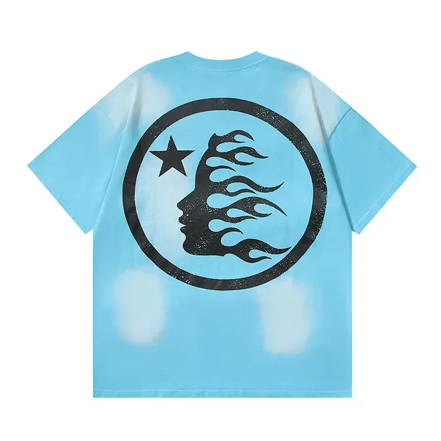 Hellstar Graphic Print Bleach-Dye Oversized T-Shirt 9