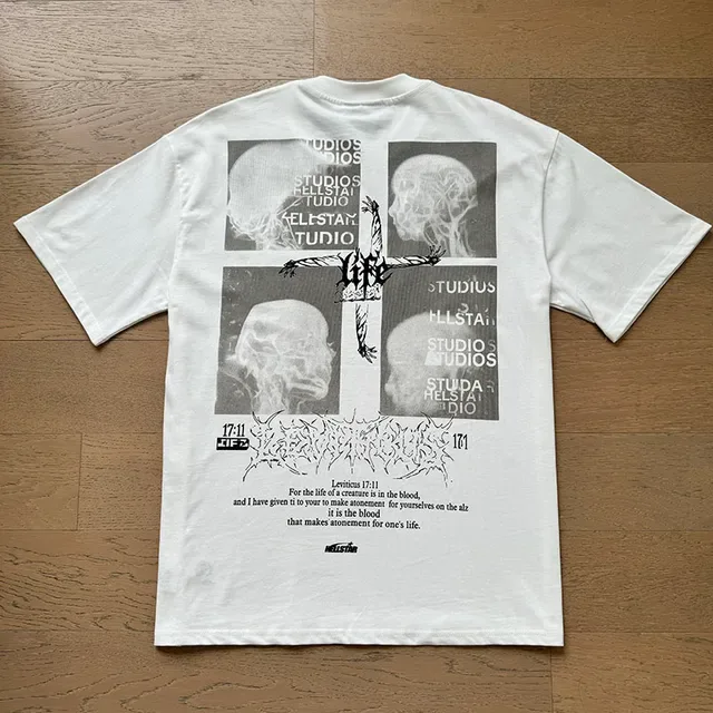 Hellstar Graphic-Print Double-Sided Anatomical Illustration T-Shirt 4