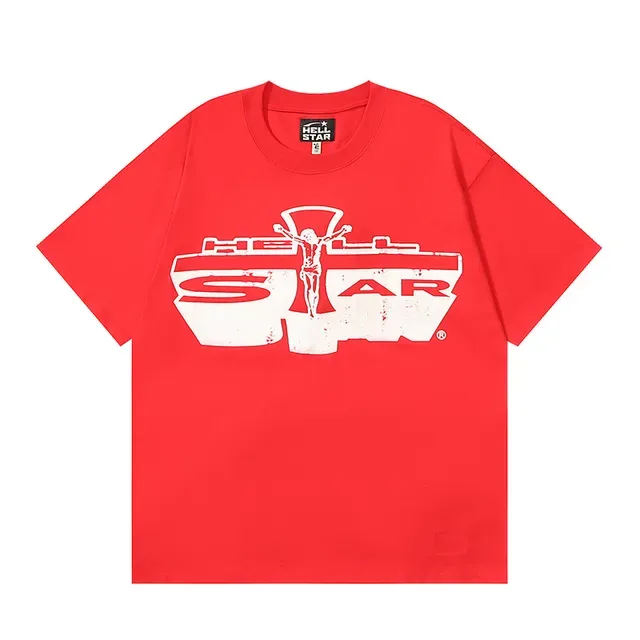 Hellstar Graphic Print Oversized Red T-Shirt 2