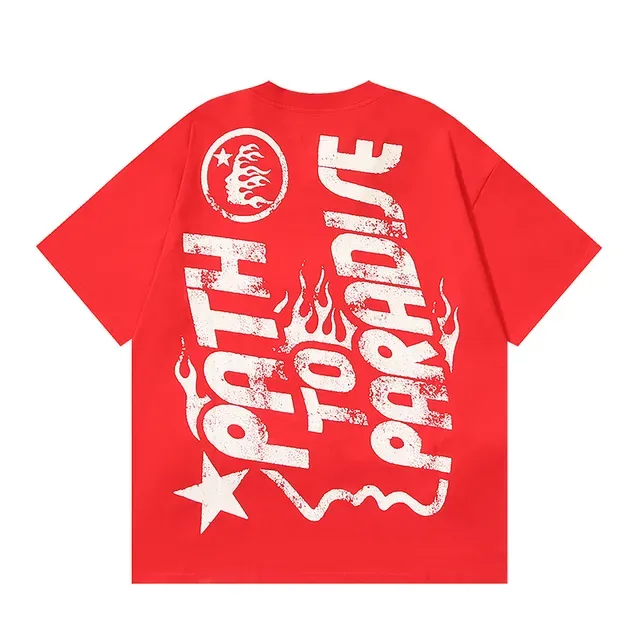 Hellstar Graphic Print Oversized Red T-Shirt 3
