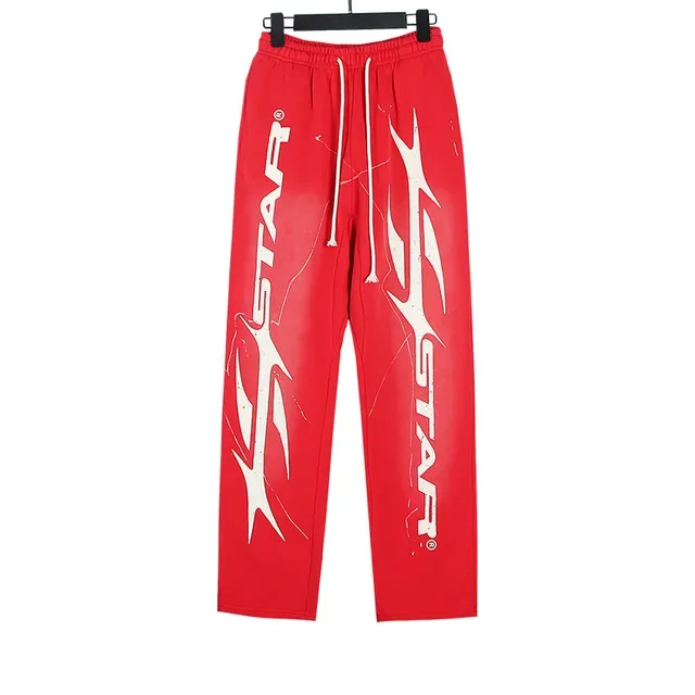 Hellstar STAR Graphic Distressed Red Tracksuit 3