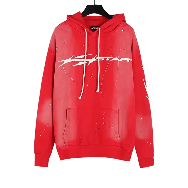 Hellstar STAR Graphic Distressed Red Tracksuit 6