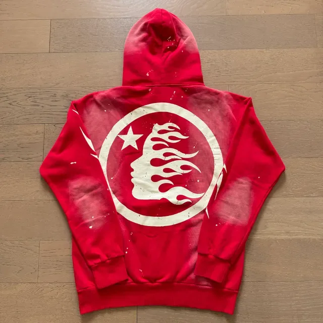 Hellstar STAR Graphic Distressed Red Tracksuit 8