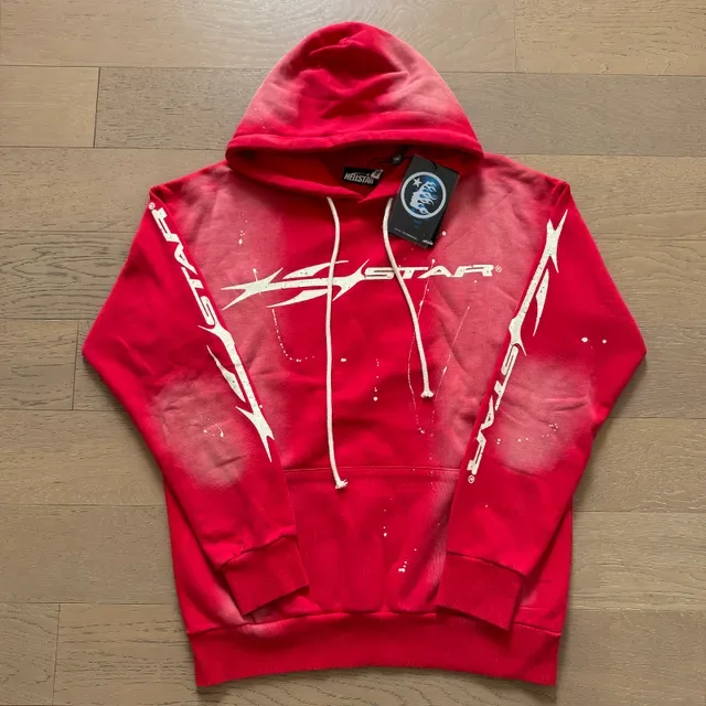 Hellstar STAR Graphic Distressed Red Tracksuit 9