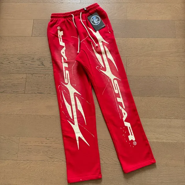 Hellstar STAR Graphic Distressed Red Tracksuit 10
