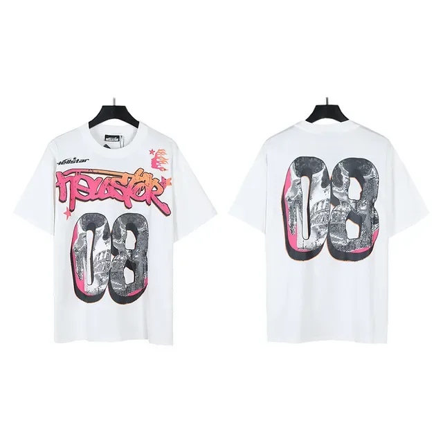 Hellstar White Pink Oversized Fit Graphic Front And Back Print T-Shirt 3