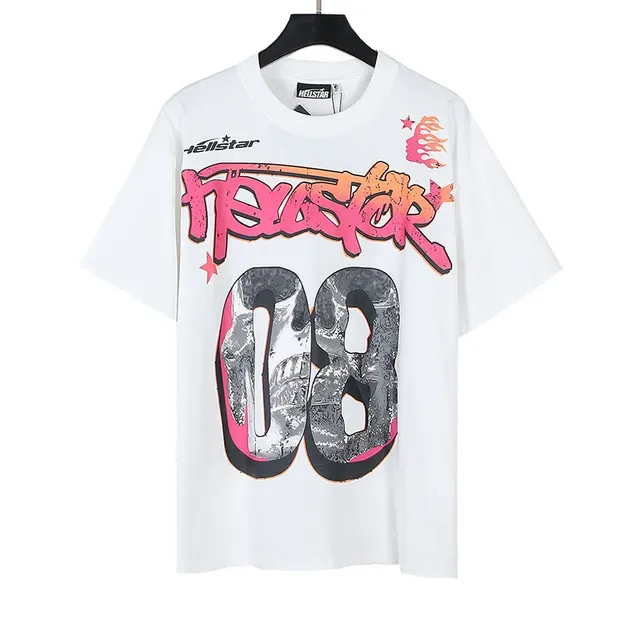 Hellstar White Pink Oversized Fit Graphic Front And Back Print T-Shirt 4