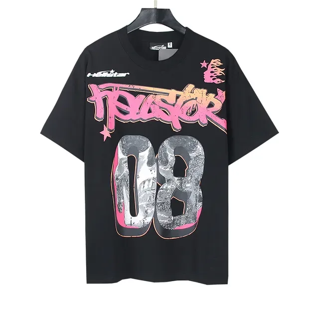Hellstar White Pink Oversized Fit Graphic Front And Back Print T-Shirt 6