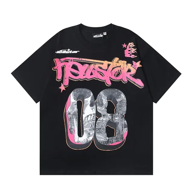 Hellstar White Pink Oversized Fit Graphic Front And Back Print T-Shirt 11