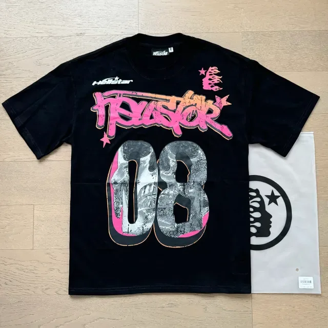 Hellstar White Pink Oversized Fit Graphic Front And Back Print T-Shirt 18