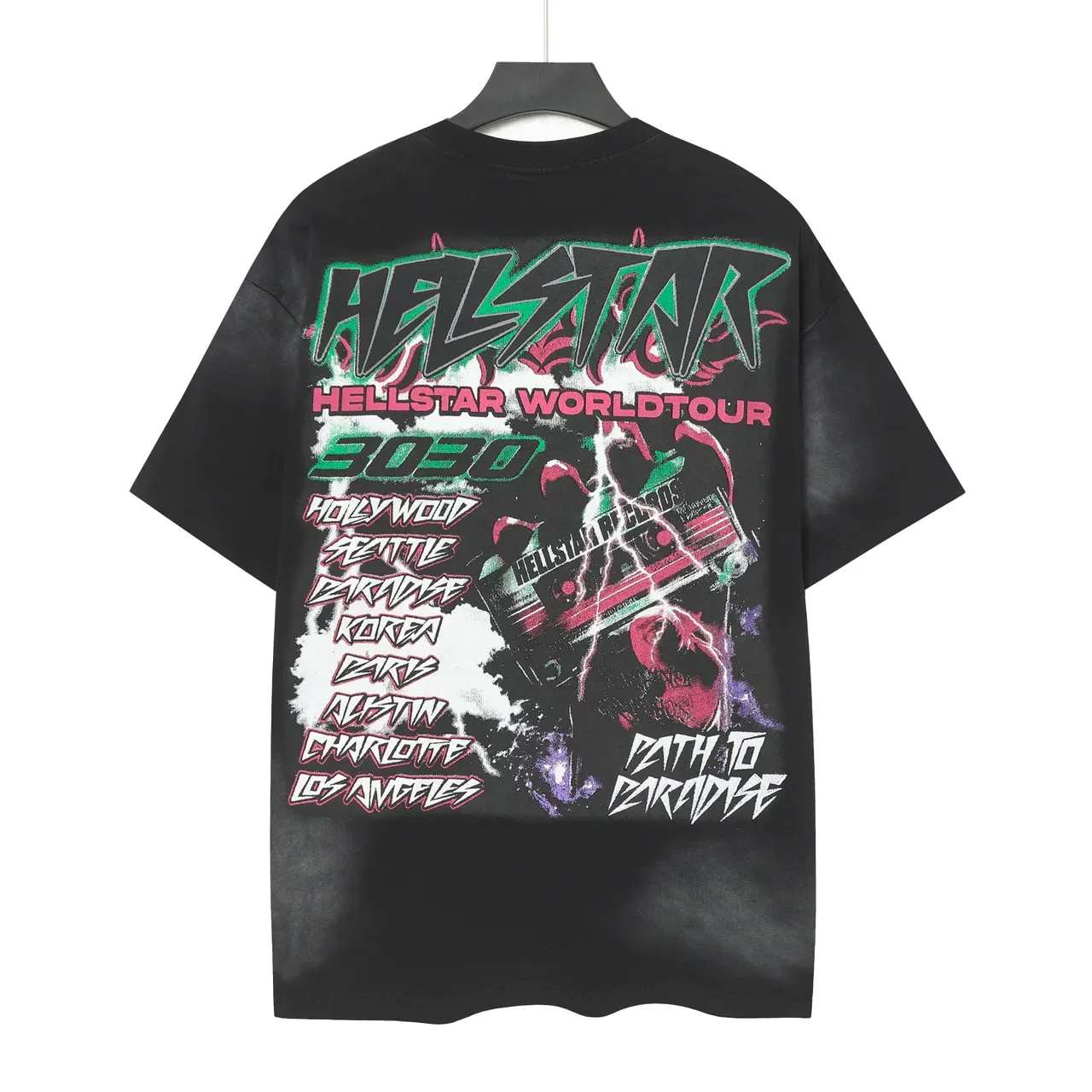 Hellstar World Tour 3030–3070 Graphic Print Oversized T-Shirt 3