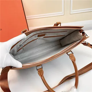Hermès Black White Structured Leather Perforated H Logo Tote Bag 2