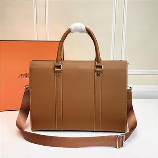 Hermès Black White Structured Leather Perforated H Logo Tote Bag 5