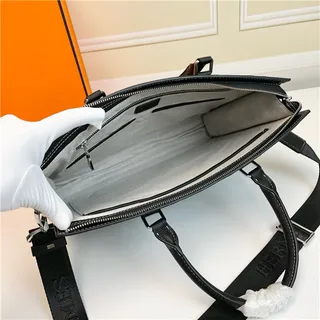 Hermès Black White Structured Leather Perforated H Logo Tote Bag 11
