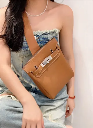 Hermès Brown Silver Pebbled Leather Flap-Top Closure Tote Bag 20
