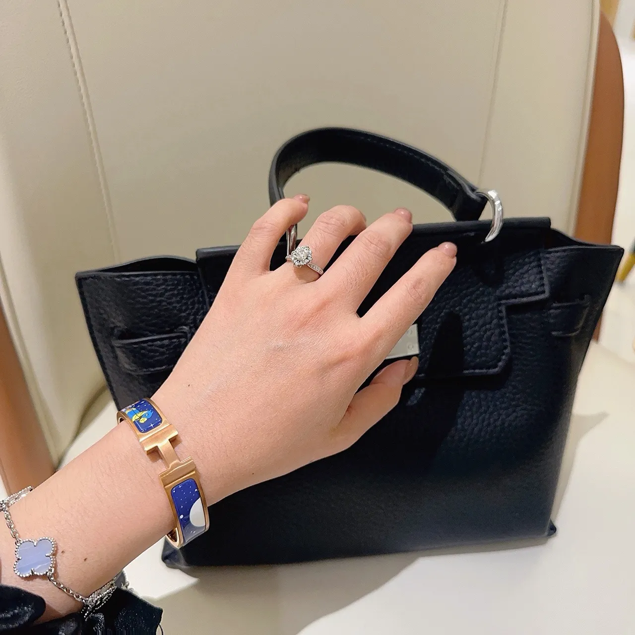 Hermès Clic H Rose Azalée Enamel Bracelet 5