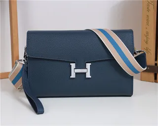 Hermès Constance Brown Beige Pebbled Leather H-Shaped Metal Clasp Messenger Bag 11