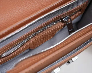 Hermès Constance Brown Beige Pebbled Leather H-Shaped Metal Clasp Messenger Bag 23