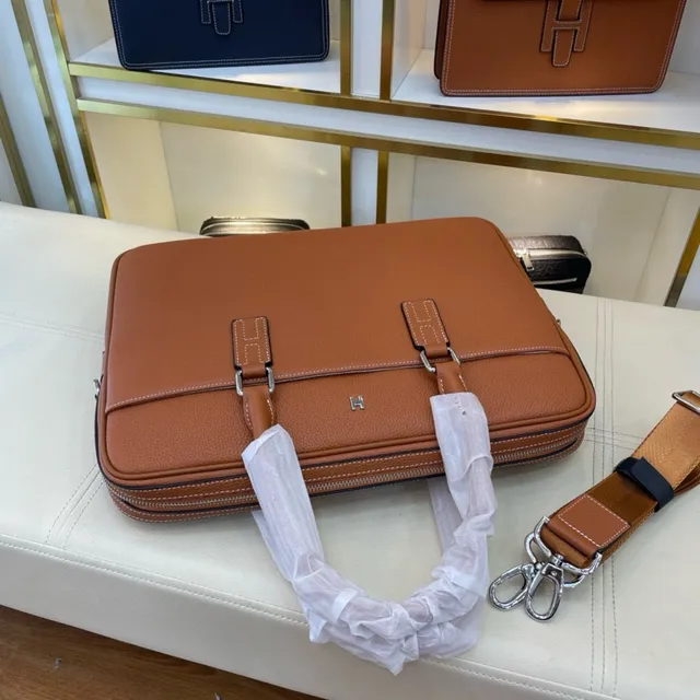 Hermès Constance Brown Structured Pebbled Leather Handbag 6