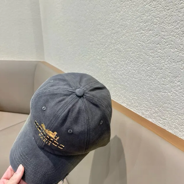 Hermès brodé Calèche logo charbon lavé casquette de baseball 7