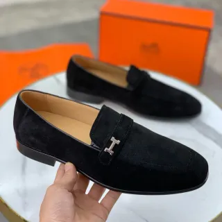 Hermès H-Loafer Loafers de Ante Negro