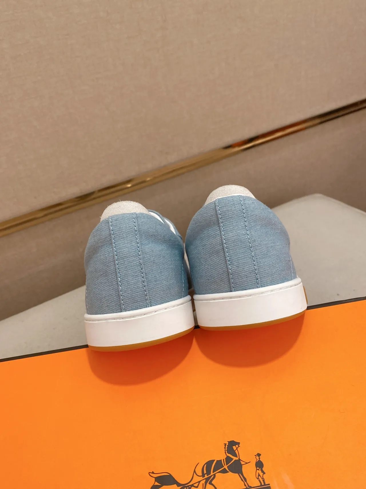 Hermès H Sneaker Light Blue Canvas Lifestyle Sneakers 3