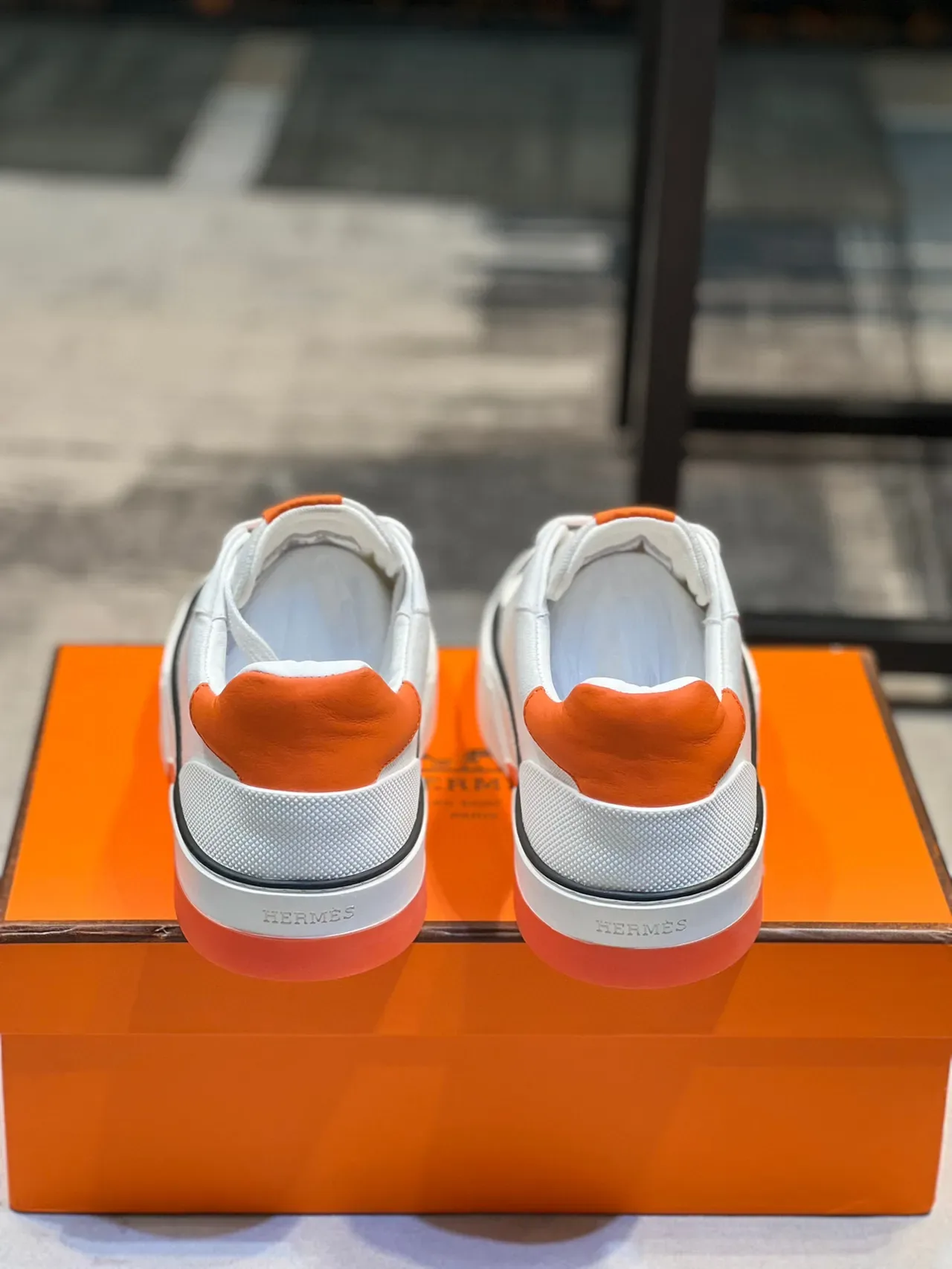 Hermès H-Sneaker White Orange Lifestyle Sneaker 2
