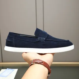 Hermès Loafer Navy White Ante Suela de Goma