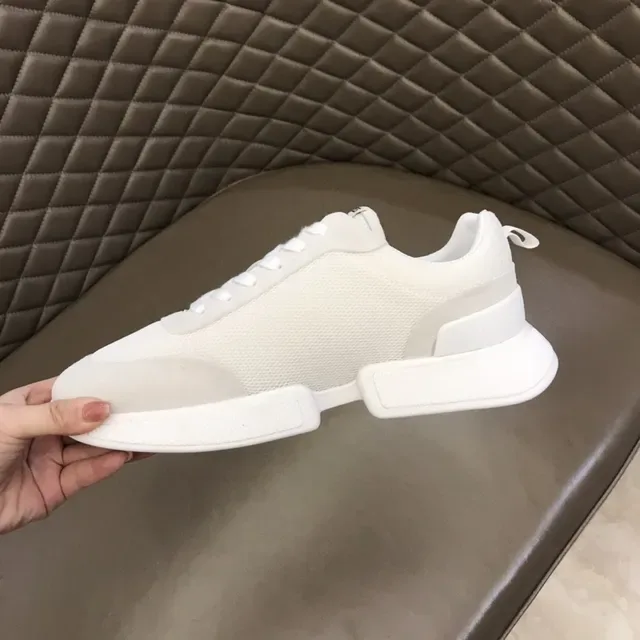 Hermès White Mesh and Suede Lifestyle Sneakers 3