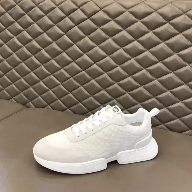 Hermès White Mesh and Suede Lifestyle Sneakers 6